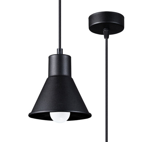 Sollux Lighting Hanglamp TALEJA 1 zwart - E27 aansluiting