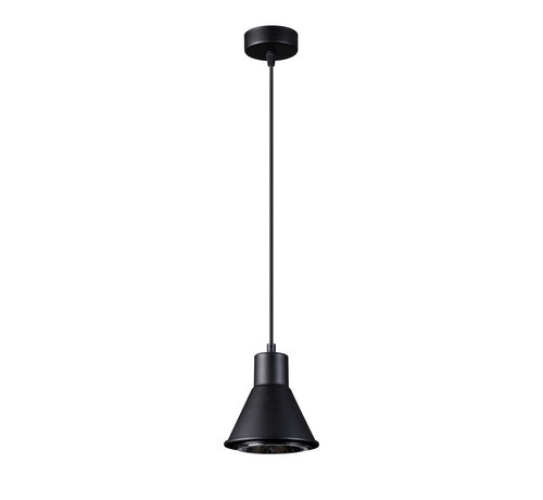 Sollux Lighting Hanglamp TALEJA 1 zwart - GU10 AR111 aansluiting