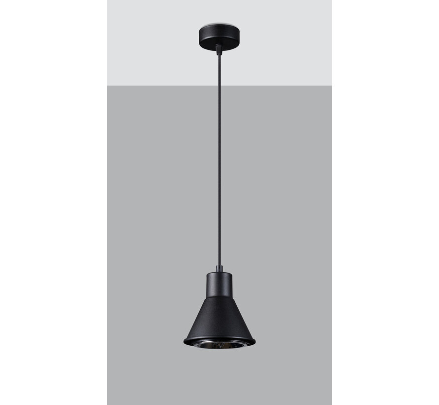 Hanglamp TALEJA 1 zwart - GU10 AR111 aansluiting