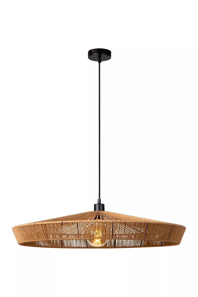 Lucide Lucide YUNKAI - Hanglamp - Â¯ 70 cm - 1xE27 - Licht hout