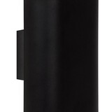 Lucide LED Wandlamp OVALIS - halfrond - Zwart / wit - voor 2x E14 - 230v aansluiting