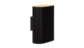 Lucide LED Wandlamp OVALIS - halfrond - Zwart / wit - voor 2x E14 - 230v aansluiting Lucide LED Wandlamp OVALIS - halfrond - Zwart / wit - voor 2x E14 - 230v aansluiting
