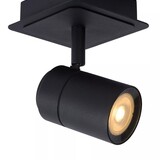 Lucide LENNERT - Plafondspot Badkamer - LED Dimb. - GU10 - 1x5W 3000K - IP44 - Zwart