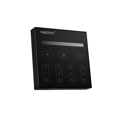 Mi-Light Helderheid wandbediening 4 zone- zwart