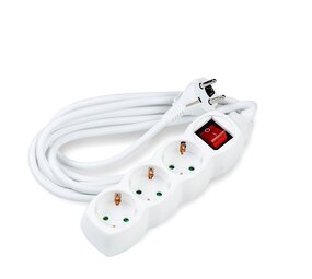 Stekkerdoos 3-voudig met aan- uitschakelaar- Lengte snoer optioneel - 3G1.5mm_