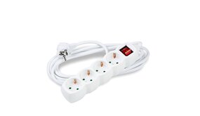 LCB LED Stekkerdoos 4-voudig met aan- uitschakelaar - Wit - Lengte snoer optioneel LCB LED Stekkerdoos 4-voudig met aan- uitschakelaar - Wit - Lengte snoer optioneel