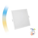 Spectrum voor de installateur WiFi LED - dimbare inbouwspot 22W vierkant - CCT 3000K-6500K - Bediening met de App