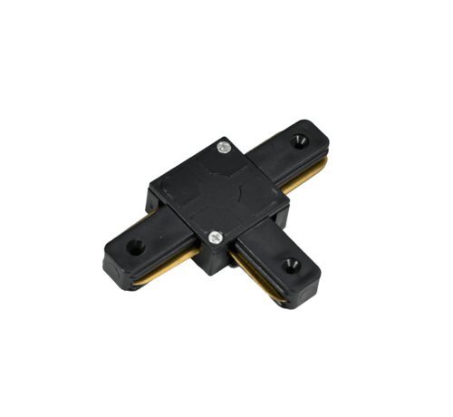 1-Fase rail connector - T-vorm - Zwart