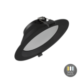 LCB LED Europe  LED Downlight 200mm - Zwart - 15W 1275Lm - 830-840-865 CCT | Zaagmaat 168mm incl. aansluitstekker 1.5m