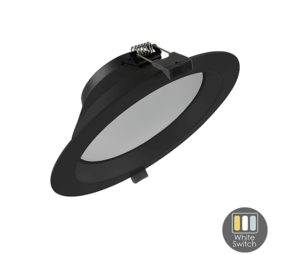 LCB LED Europe  LED Downlight 200mm - Zwart - 15W 1275Lm - 830-840-865 CCT | Zaagmaat 168mm incl. aansluitstekker 1.5m