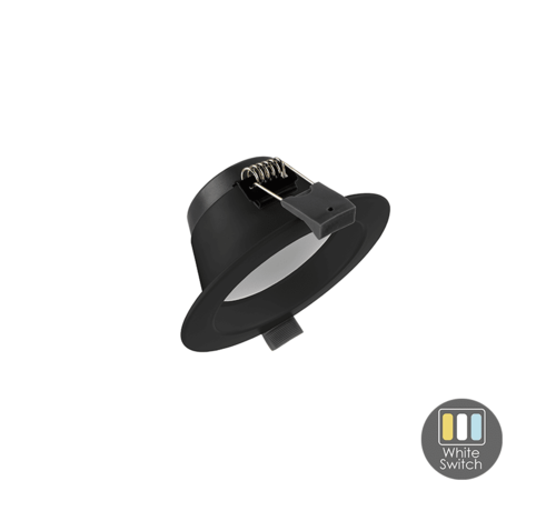 LED Downlight ORTHO - 10W - Zaagmaat ¯90 - White switch - Zwart