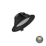 LCB LED Europe  LED Downlight 134MM - Zwart - 12W  960Lm - 830-840-865 CCT | Zaagmaat 129mm incl. aansluitstekker 1.5m