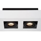 Lucide LED Plafondspot - Dim to warm - GU10 - 2x5W - 2200K-3000K - Wit