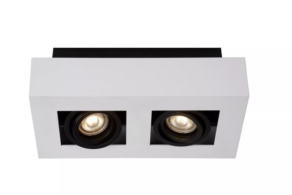 Lucide LED Plafondspot - Dim to warm - GU10 - 2x5W - 2200K-3000K - Wit