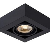 Lucide LED Plafondspot - Dim to warm - GU10 - 1x12W - 2200K-3000K - Zwart