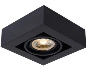 Lucide LED Plafondspot - Dim to warm - GU10 - 1x12W - 2200K-3000K - Zwart