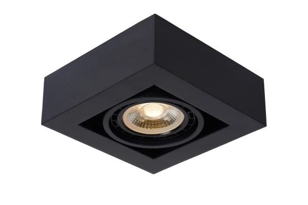 Lucide LED Plafondspot - Dim to warm - GU10 - 1x12W - 2200K-3000K - Zwart