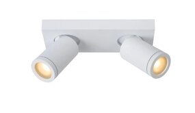 Lucide LED Plafondspot Badkamer - Dim to warm - GU10 - 2x5W - 2200K-3000K - IP44 - Wit Lucide LED Plafondspot Badkamer - Dim to warm - GU10 - 2x5W - 2200K-3000K - IP44 - Wit