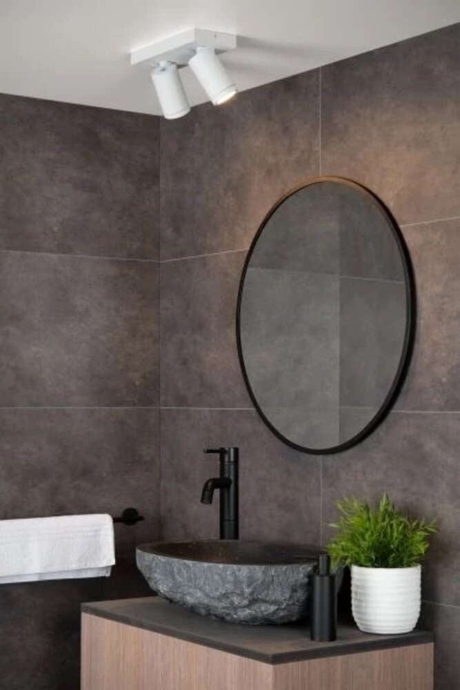 Lucide LED Plafondspot Badkamer - Dim to warm - GU10 - 2x5W - 2200K-3000K - IP44 - Wit Lucide LED Plafondspot Badkamer - Dim to warm - GU10 - 2x5W - 2200K-3000K - IP44 - Wit