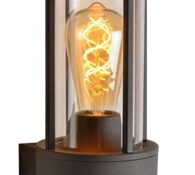 Lucide LED Wandlamp buiten LORI - Â¯120mm - E27 fitting - IP44 - Antraciet