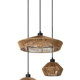 Lucide LED Hanglamp - Licht hout YUNKAI - Ø 60 cm - 3xE27 - Naturel - 3xE27 fitting Lucide LED Hanglamp - Licht hout YUNKAI - Ø 60 cm - 3xE27 - Naturel - 3xE27 fitting