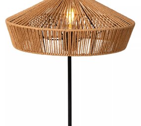 Lucide LED Tafellamp YUNKAI - E27 fitting - Â¯40cm - Excl. lichtbron - Licht hout