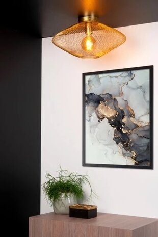 Lucide LED plafonnire - ¯ 45 cm - 1xE27 - Mat Goud/Messing Lucide LED plafonnire - ¯ 45 cm - 1xE27 - Mat Goud/Messing