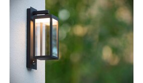 Lucide LED Wandlamp buiten CLAIRETTE - 15W - 3000K - IP54 - Bewegingssensor - Antraciet