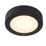 Lucide LED Plafonnière Badkamer- BRICE - Ø 18 cm - Dimbaar - 1x11W - 3000K - IP44 - Zwart