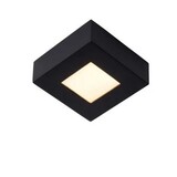 Lucide Dimbare Badkamer Plafondlamp Zwart - 8W - 3000K - IP44