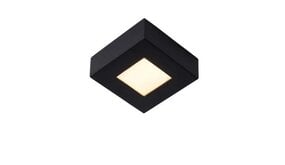 Lucide Dimbare Badkamer Plafondlamp Zwart - 8W - 3000K - IP44
