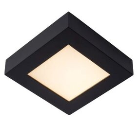 Lucide LED plafonnire Badkamer - Dimbaar - 1x15W - 3000K - IP44 - Zwart