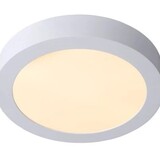 Lucide LED plafonnire Badkamer - Â¯ 24 cm - Dimbaar - 1x15W - 3000K - IP44 - Wit