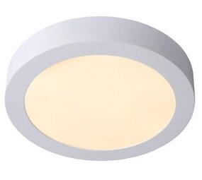 Lucide LED plafonnire Badkamer - Â¯ 24 cm - Dimbaar - 1x15W - 3000K - IP44 - Wit