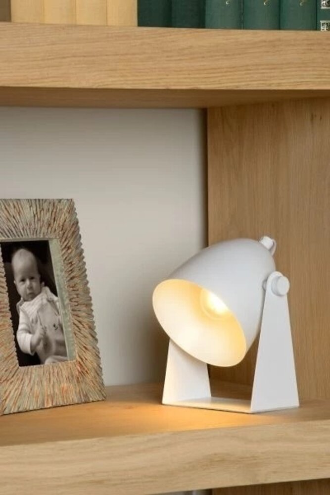 Lucide LED Tafellamp - 1xE14 - Wit Lucide LED Tafellamp - 1xE14 - Wit