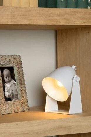 Lucide LED Tafellamp - 1xE14 - Wit Lucide LED Tafellamp - 1xE14 - Wit