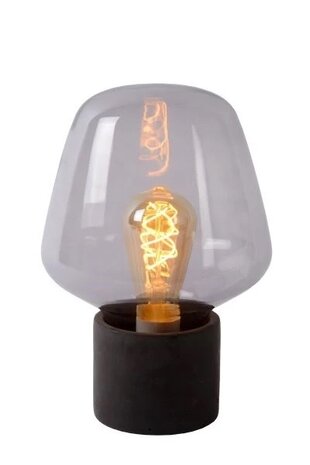 Lucide Tafellamp Becky Fumé Glas Ø20 cm E27