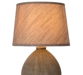 Lucide LED Tafellamp RAMZI - Â¯18cm - E14 fitting - Bruin