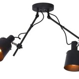Lucide LED Plafondspot - 2xE27 - Zwart