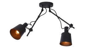 Lucide LED Plafondspot - 2xE27 - Zwart Lucide LED Plafondspot - 2xE27 - Zwart