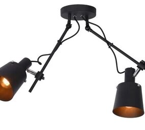 Lucide LED Plafondspot - 2xE27 - Zwart