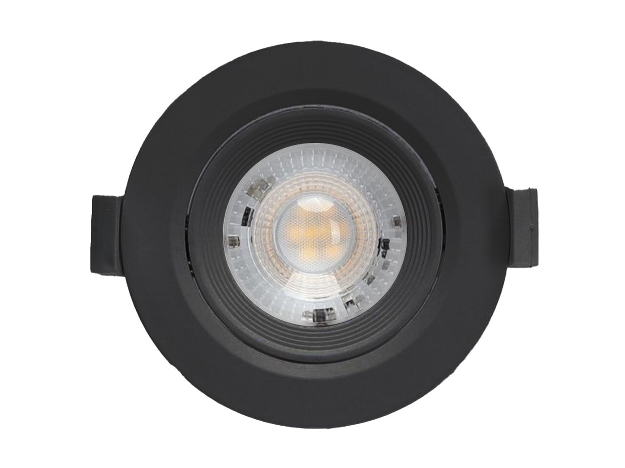 LED inbouwspot Dimbaar - 5W vervangt 50W - 3000K warm wit licht - Kantelbaar Zwart