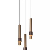 Lucide Dimbare LED Staaf Hanglamp 28CM - Brons MARGARY - 12W - 2700K 927 warm wit -  TRIAC DIM - Koffie