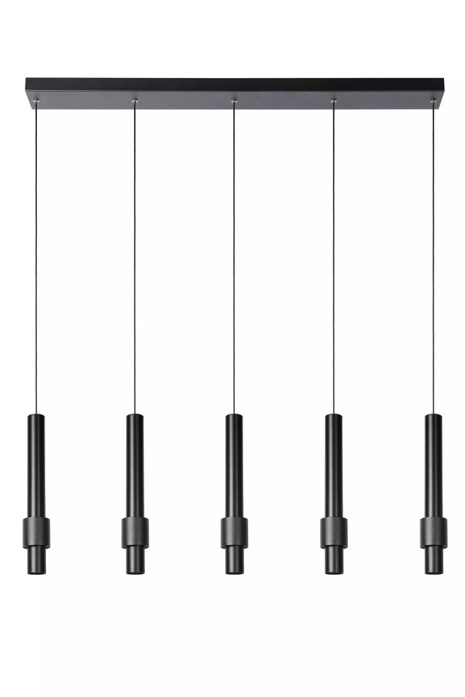 Lucide LED Hanglamp Dimbaar - Margary Zwart - 5-Lichts 21W 2300Lm - 2700K | 3 Jaar Garantie Lucide LED Hanglamp Dimbaar - Margary Zwart - 5-Lichts 21W 2300Lm - 2700K | 3 Jaar Garantie