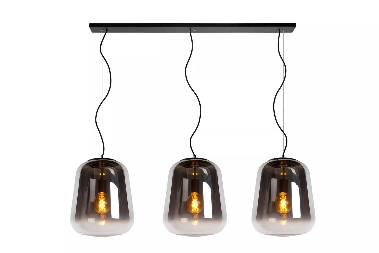 Lucide LED Hanglamp GLORIO - 3xE27 fitting - Zwart Lucide LED Hanglamp GLORIO - 3xE27 fitting - Zwart