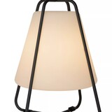 Lucide LED Tafellamp PYRAMID - 2W - 2700K warm wit licht - IP54 - Dimbaar - Antraciet