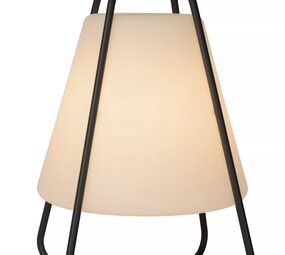 Lucide LED Tafellamp PYRAMID - 2W - 2700K warm wit licht - IP54 - Dimbaar - Antraciet