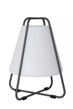 Lucide LED Tafellamp PYRAMID - 2W - 2700K warm wit licht - IP54 - Dimbaar - Antraciet Lucide LED Tafellamp PYRAMID - 2W - 2700K warm wit licht - IP54 - Dimbaar - Antraciet