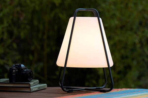 Lucide LED Tafellamp PYRAMID - 2W - 2700K warm wit licht - IP54 - Dimbaar - Antraciet Lucide LED Tafellamp PYRAMID - 2W - 2700K warm wit licht - IP54 - Dimbaar - Antraciet