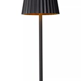 Lucide Dimbare LED Buiten Tafellamp IP54 - Justine Zwart - 2W 210Lm - 2700K 927 Warm Wit  | Accu / Batterij - 3 jaar garantie